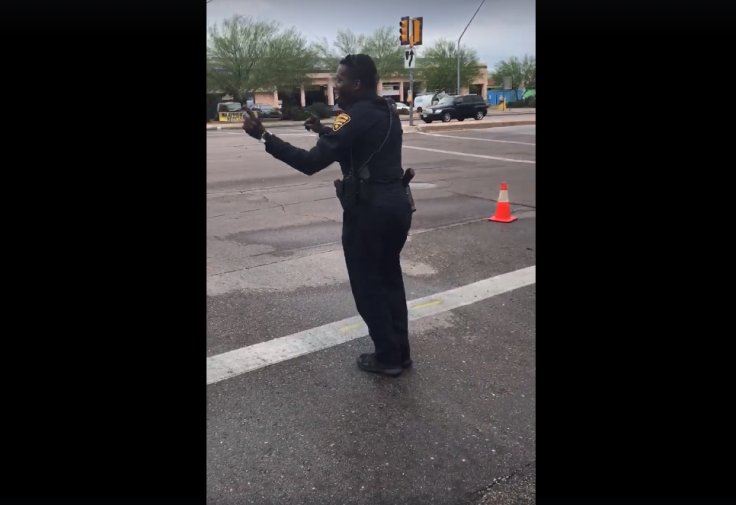 Tucson Police Department officer dancing