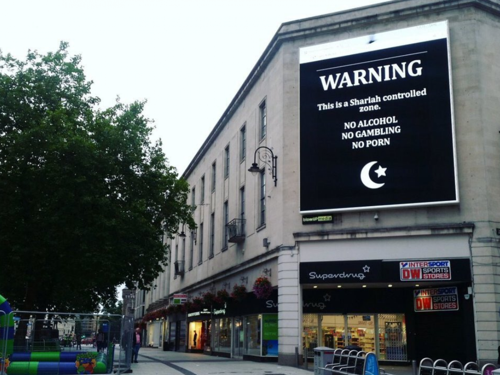 Cardiff sign hacked