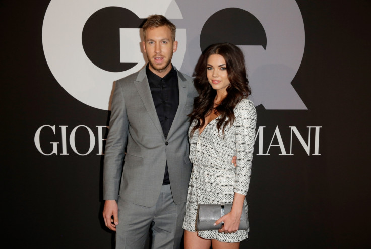 Calvin Harris (L) and model Aarika Wolf 