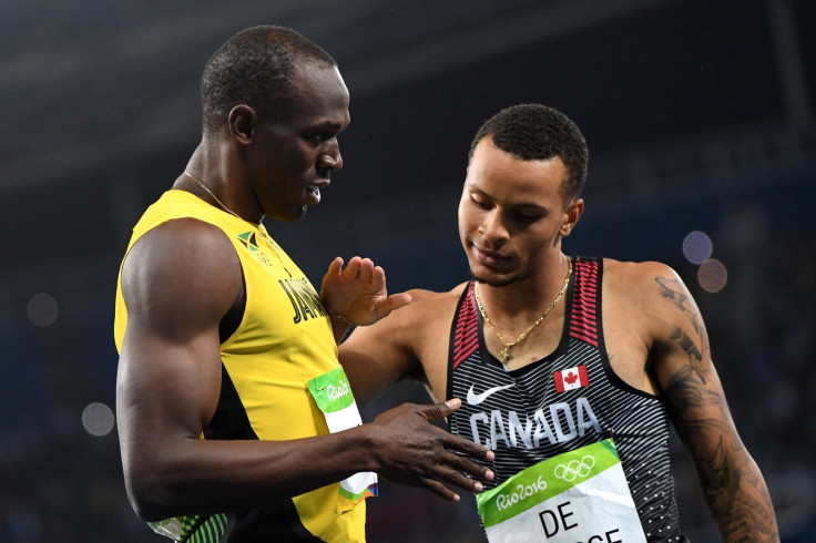 Usain Bolt and Andre de Grasse
