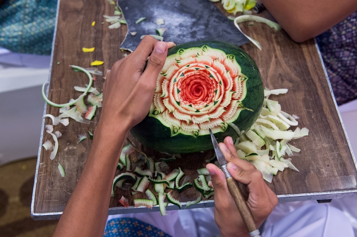 Thailand fruit carving Bangkok