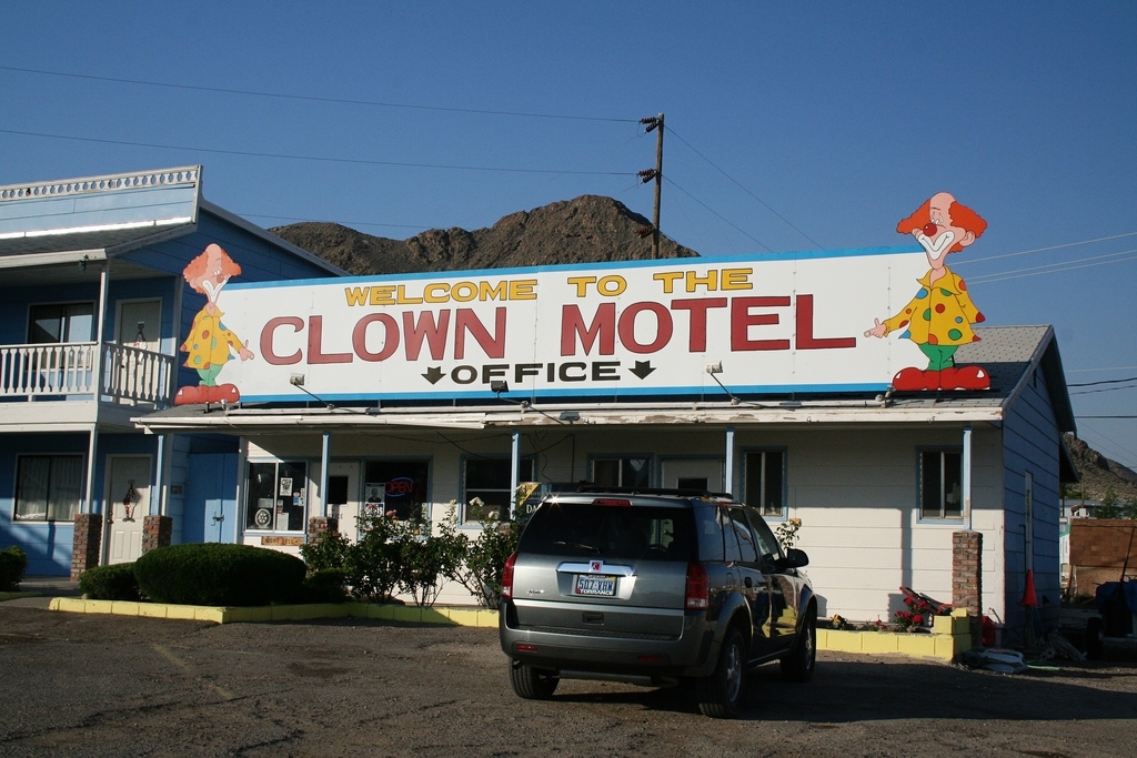 For sale: One motel, two careful owners, 600 mannequins of clowns