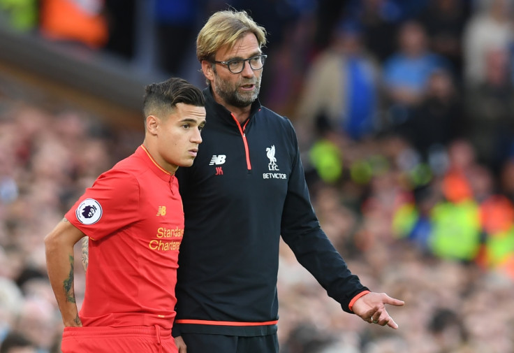 Philippe Coutinho and Jurgen Klopp