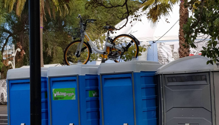 oBike on toilets