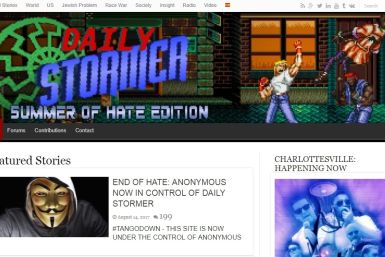 Daily Stormer website with Anonymous post