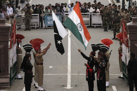India Pakistan Independence Day and flags