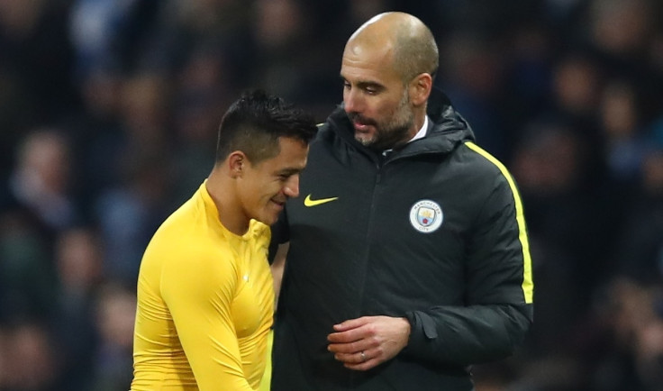 Alexis Sanchez and Pep Guardiola