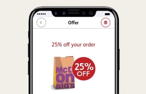 IPhone 8 featured in McDonald's app advertisement