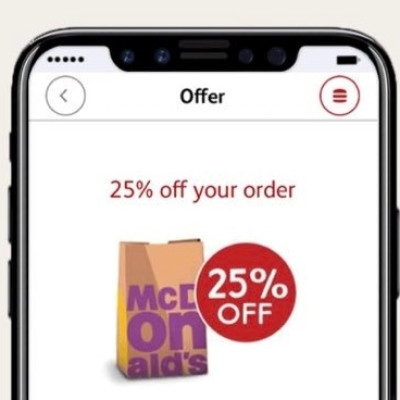 McDonald's email uses iPhone 8 mockup