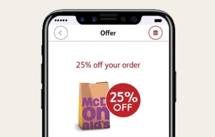 McDonald's email uses iPhone 8 mockup