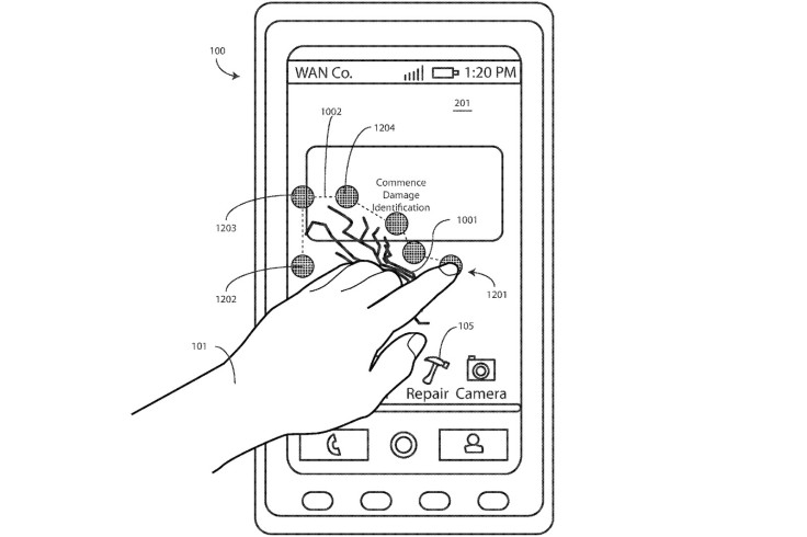 Motorola self-healing smartphone display