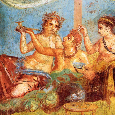 Roman banquet fresco