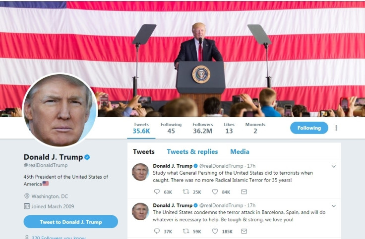 Donald Trump Twitter account