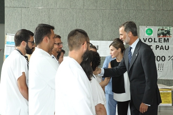 King Felipe and Queen Letizia meet victims