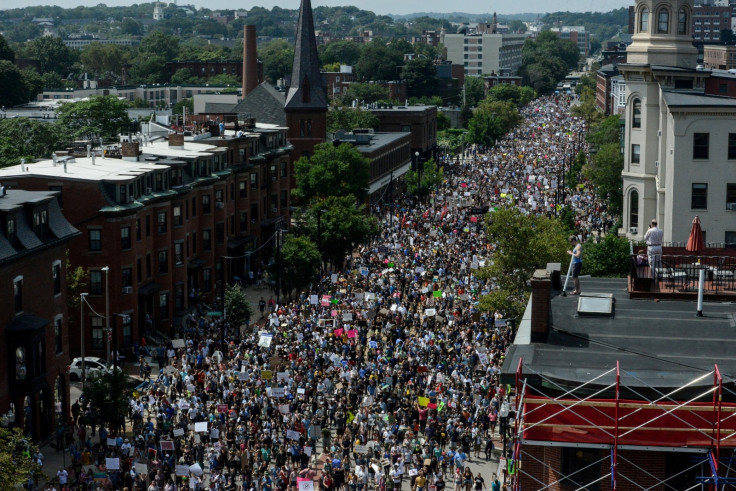 Boston Free Speech Rally Anti-Nazi Protesters 