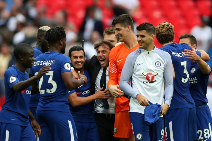 Chelsea players celebrating