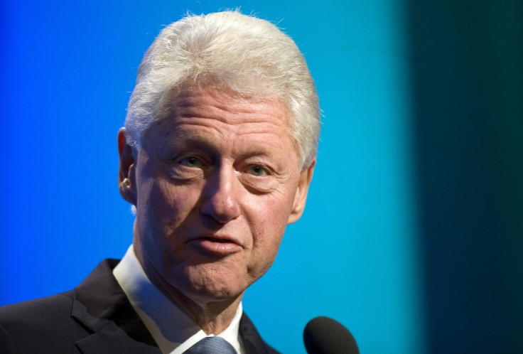 Former U.S. President Bill Clinton speaks before a discussion regarding megacities at the Clinton Global Initiative in New York