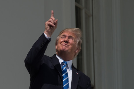 Donald Trump looks at the sun
