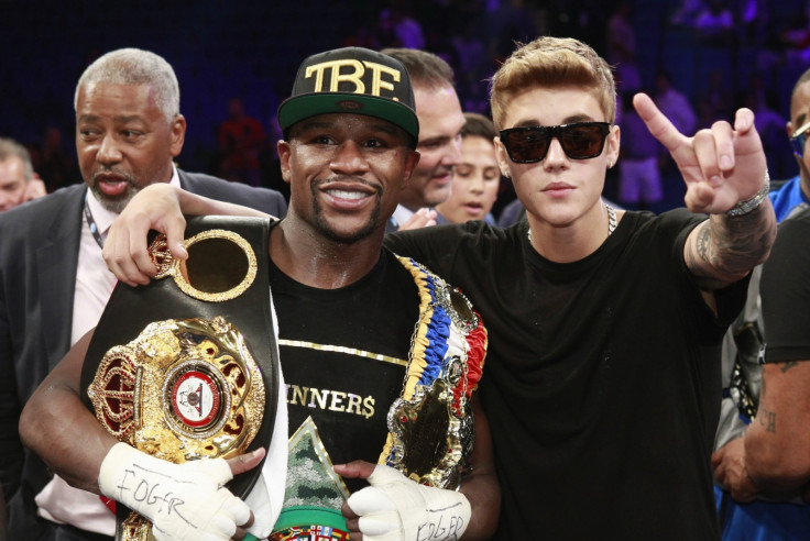 Justin Bieber and Floyd Mayweather