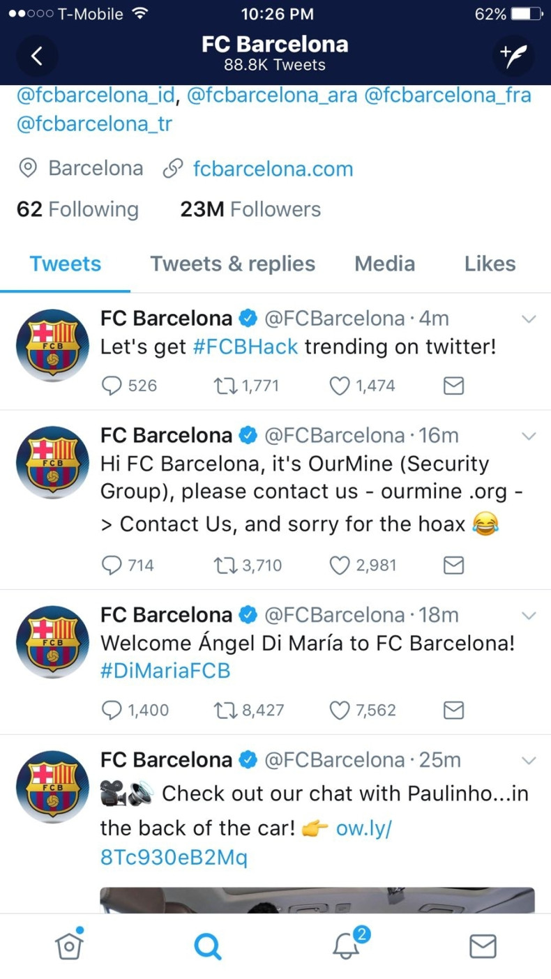 FC Barcelona twitter