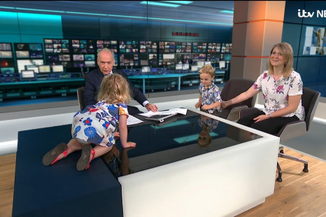 Toddler highjacks live interview on ITV News