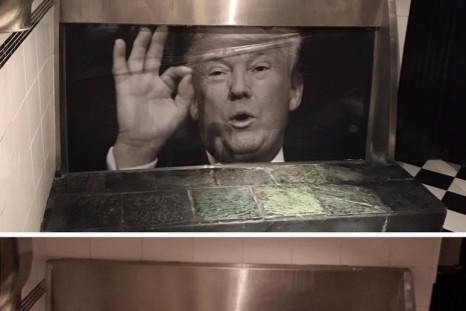 The Donald Trump urinal mural