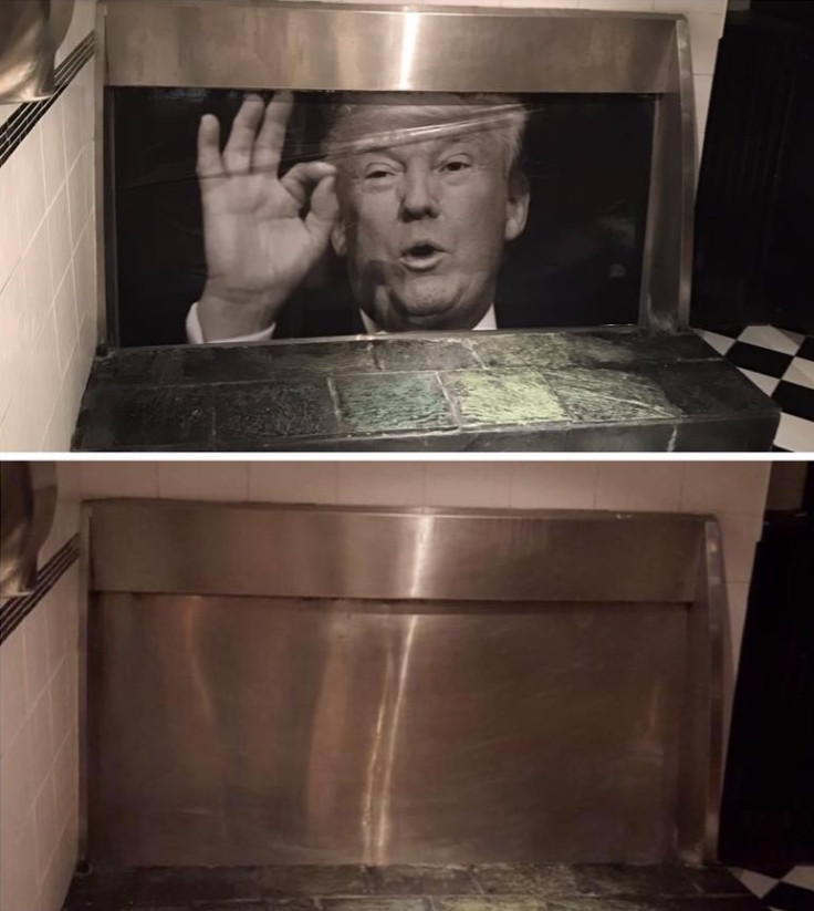 The Donald Trump urinal mural