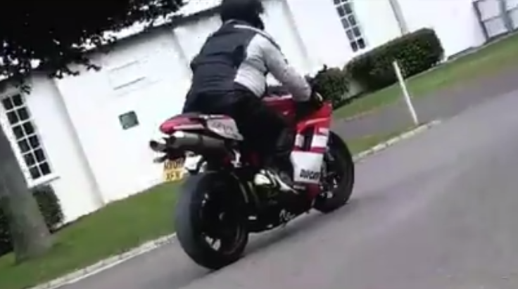 Screenshot from biker accident footage