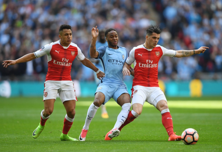 Raheem Sterling, Alexis Sanchez and Granit Xhaka