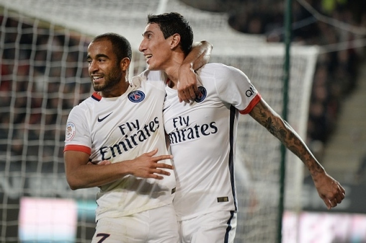 Lucas Moura and Angel Di Maria