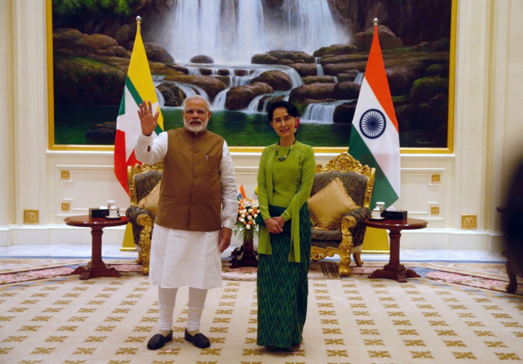 Modi with Aung San Suu Kyi
