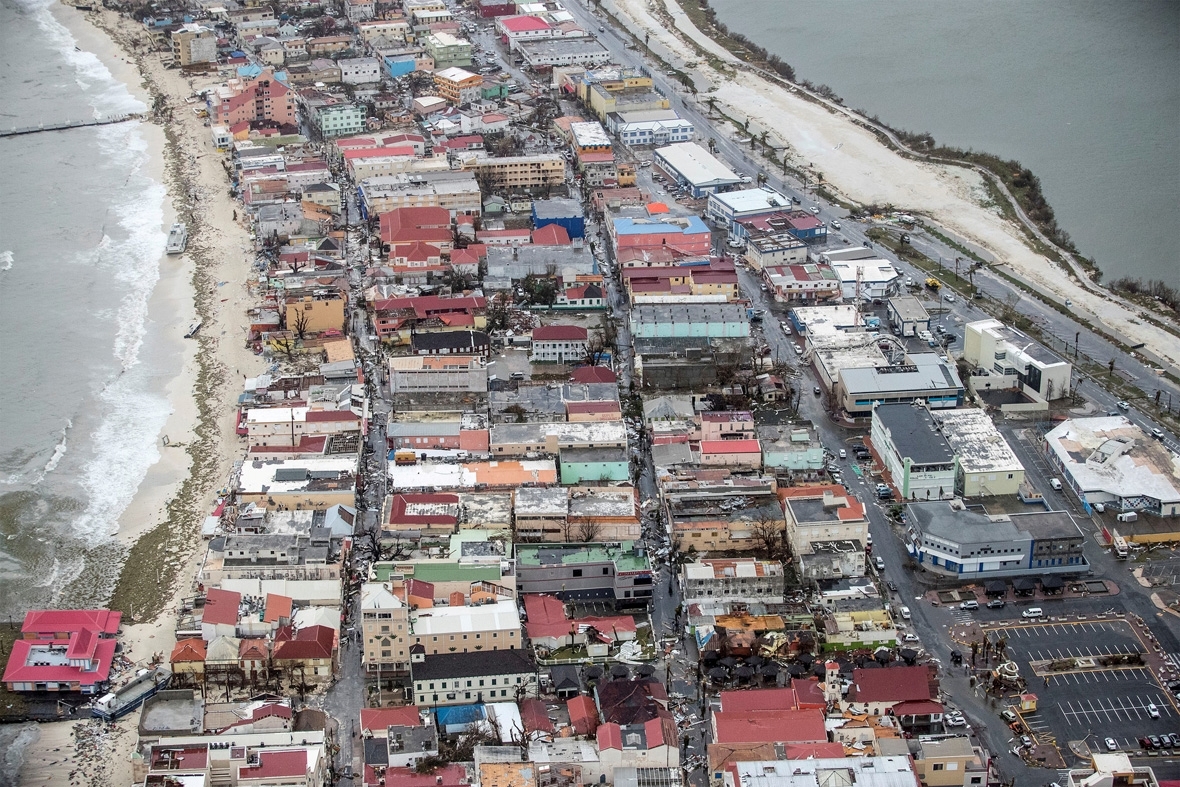 Hurricane Irma Aerial photos show scale of destruction in Sint Maarten