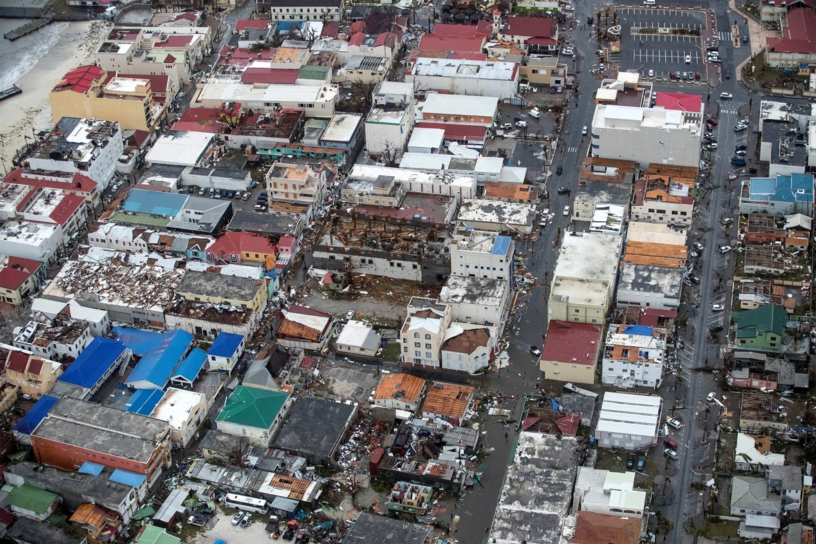 Hurricane Irma Aerial photos show scale of destruction in Sint Maarten