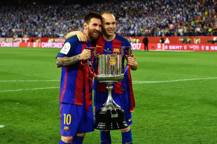 Messi and Iniesta 