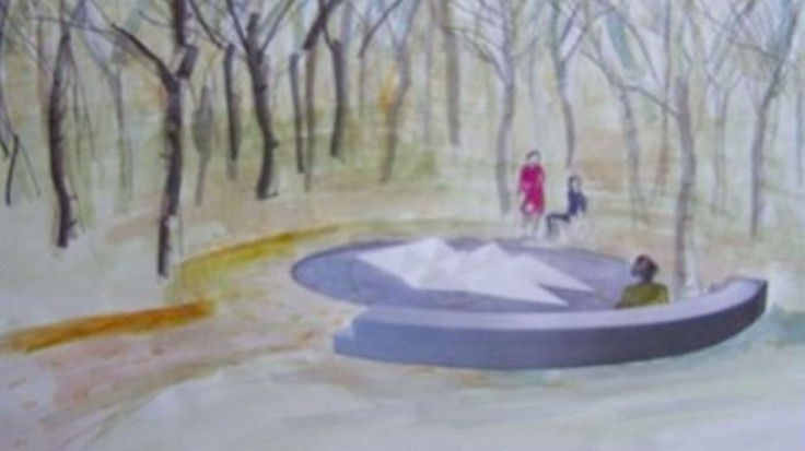 The design for, Still Water, a memorial dedicated to UK victims of overseas terrorism by Alison Wilding and Adam Kershaw