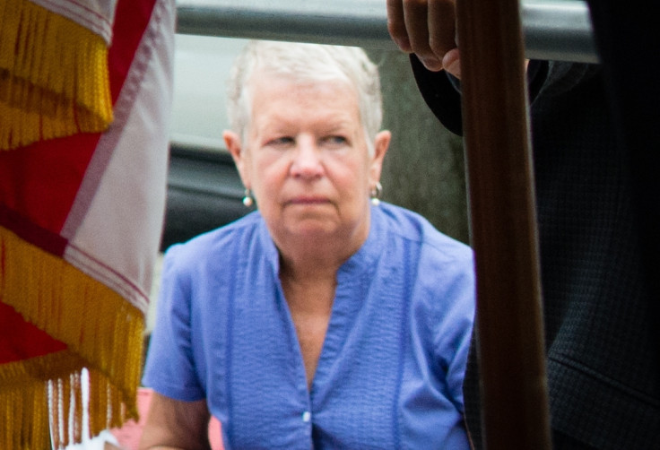 Mother Mary Lyon looks on during the press conference in 2015 where police said that Lloyd Lee Welch, Jr., had been indicted for the murder of her daughters Katherine and Shelia Lyon