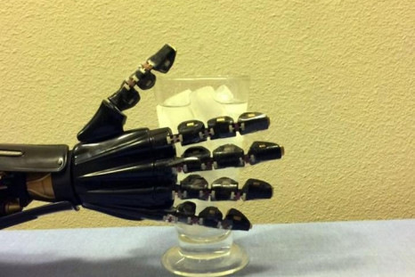 Robotic hand with stretchy electronics