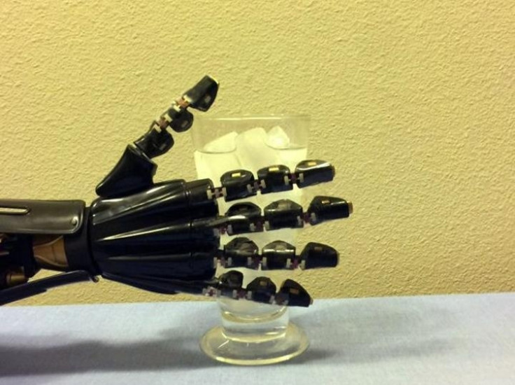 Robotic hand with stretchy electronics