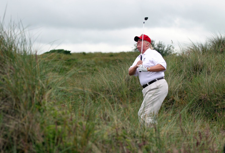 Trump playing golf