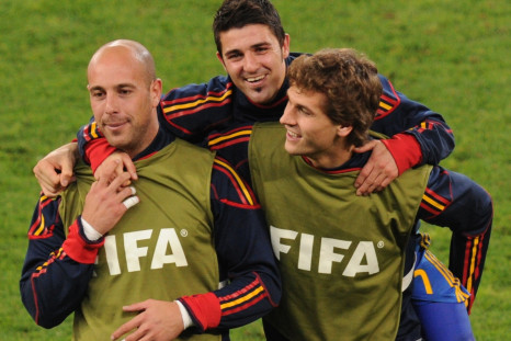 Pepe Reina, David Villa and Fernando Llorente