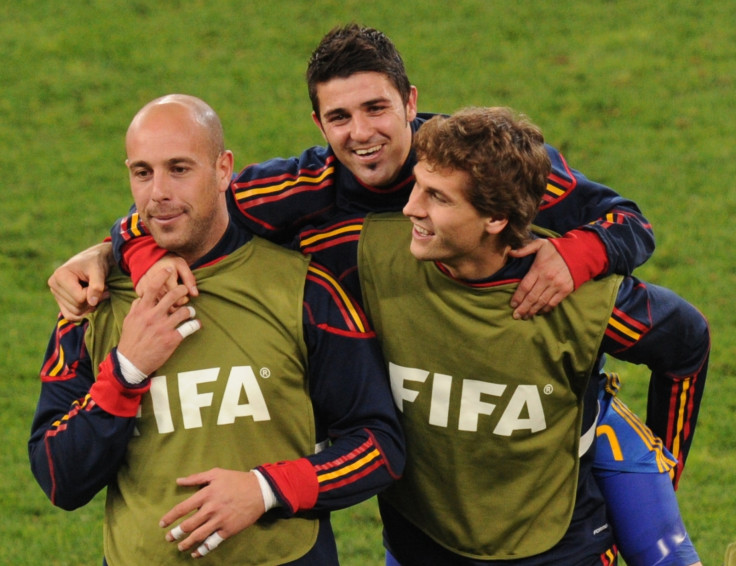 Pepe Reina, David Villa and Fernando Llorente