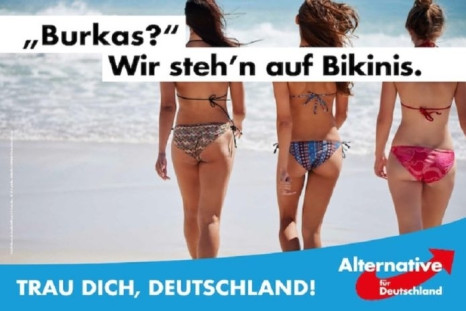 AfD burka bikini poster