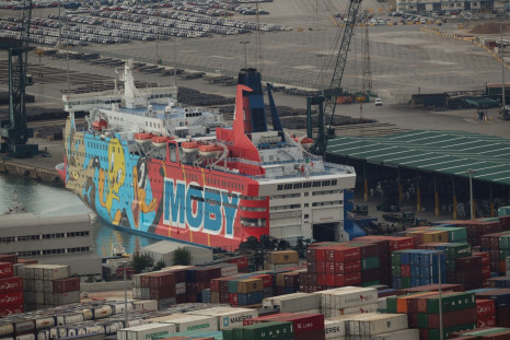 The Moby Dada holiday liner arrives in the port of Barcelona, Spain, September 21, 2017