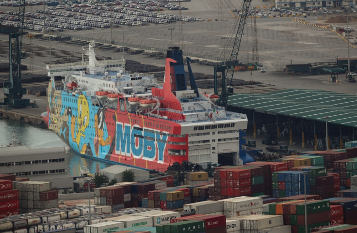 The Moby Dada holiday liner arrives in the port of Barcelona, Spain, September 21, 2017