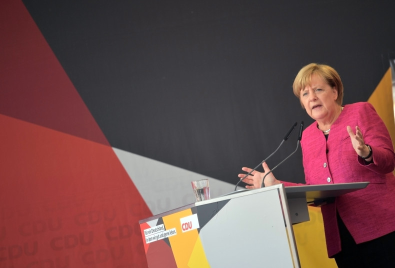 Angela Merkel campaigning in Germany