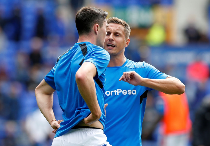 Michael Keane and Phil Jagielka