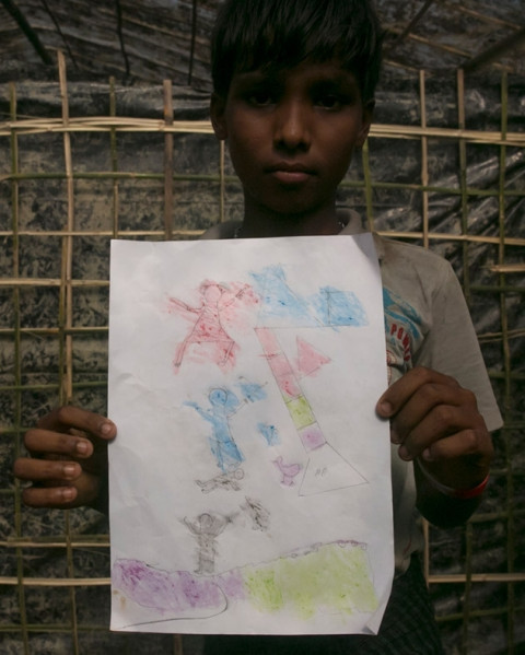 Rohingya children's drawings