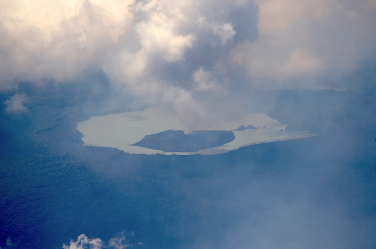 Ash and smoke rise from the Manaro Voui volcano on Vanuatu's northern island Ambae in the South Pacific, on September 26, 2017 