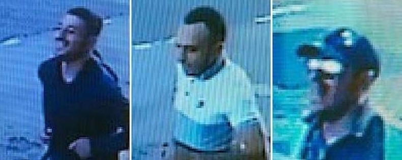 CCTV images of the three men the Police wish to speak to in connection with the attack on Ahmet Dobran   