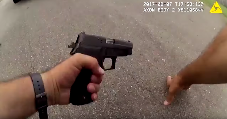 Screenshot of police shoot out